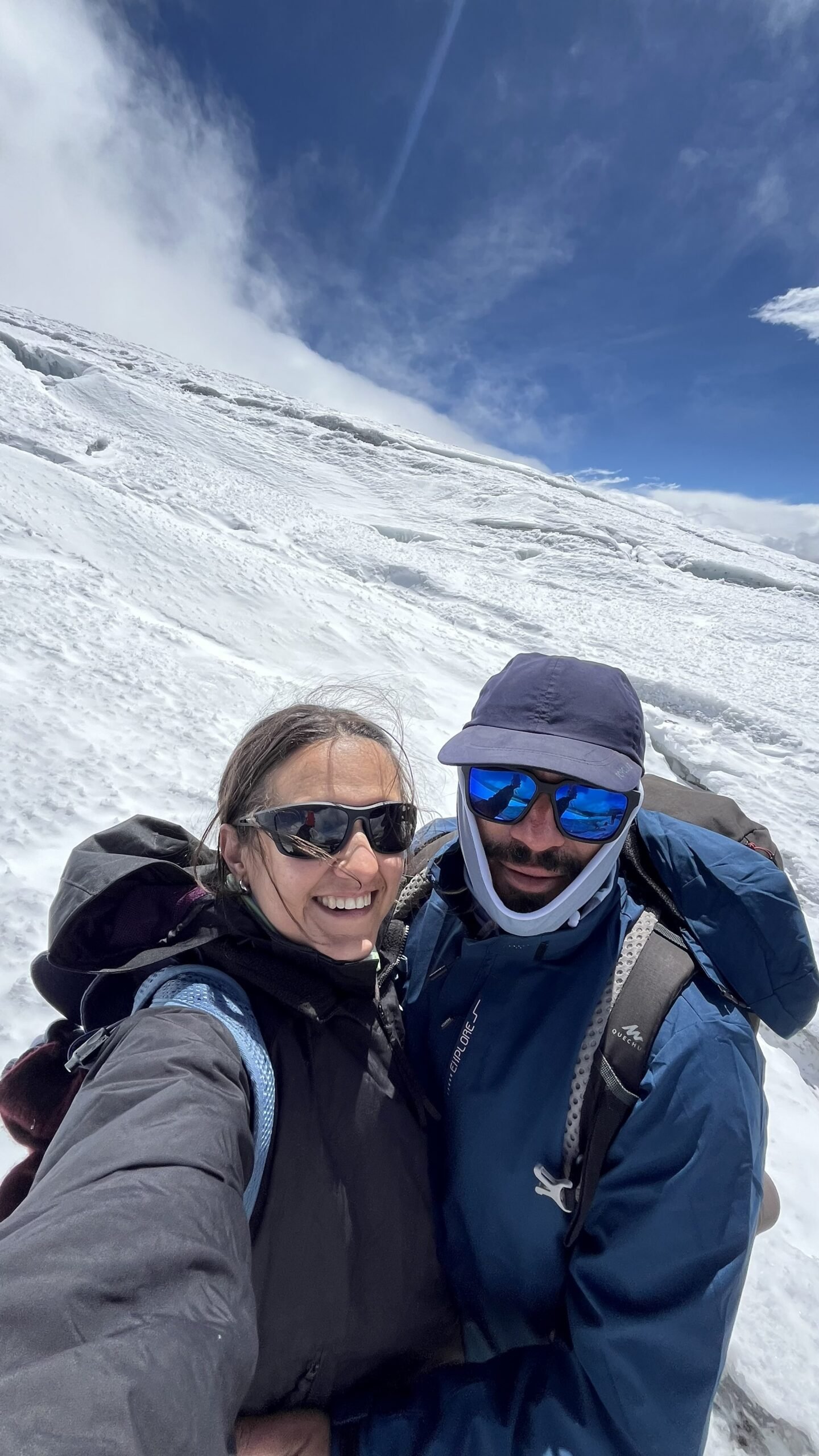 couple at the top of snow peak