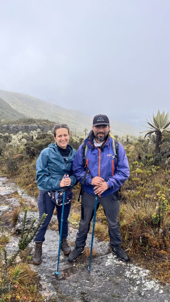 Couple in the Guatanfur Paramo in Bogota Colombia